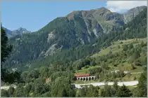 A RhB local train on the Engandin Line between Lavin and Gurada. 
11.09.2011