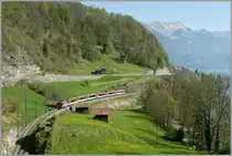 A Zentralbahn IR form Luzern to Interlaken by Oberried. 
09.04.2011