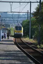 IR train from Luxembourg is arriving at Angleur station in October 2010.