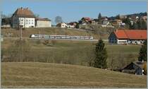 A SBB Domino from Fribourg to Bulle by Vaulruz. 
14.03.2012