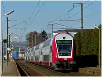 A push-pull train pictured in Schieren on March 1st, 2012.