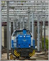 The CFL Cargo shunter engine 1105 taken in Luxembourg City on April 30th, 2012.
