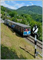 A hertiga train of the Blonay Chamby railway picutred in Blonay on May 27th, 2012.