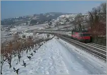 The SBB Re 460 094-6 with an IC to St-Gallen by Bossi�re.01.02.2012