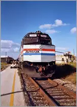 The Amtrak F 40 390 in Winterhaven (FL). 
November 1991