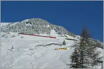 The MGB HGe 4/4 106 with his local train 835 between N�tschen and Andermatt. 
12.12.12