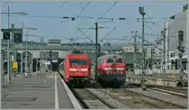 DB 101 001-6 with an IC to Z�rich and DB V 218 825-8 in Stuttgart.
24.06.2012