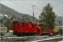 The CEV HGe 2/2 N� 1 and the Xrot 91 in Blonay. 28.10.2012