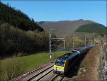 3013 is heading the IR 3737 Troisvierges - Luxembourg City in Goebelsm�hle on February 18th, 2013.