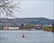 . A local train to Trier is running on the Sre Bridge in Wasserbillig on April 8th, 2013.