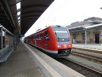 Here a lokal train to Wrzburg (BR 612) in Hof main station on April 28th 2013.