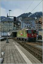 The RhB Ge 4/4 II 630 in Disentis. 15.03.2013