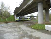 Here a lokal train to Selb Stadt (Agiils, VT 650.707) in Oberkotzau on Apil 28th 2013.