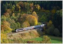 . 3013 is hauling the IR 116 Luxembourg City - Liers through Lellingen on October 22nd, 2013.