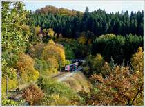 . The IR 3741 Troisvierges - Luxembourg City is entering into the tunnel Lellingen on October 22nd, 2013.