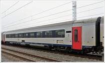 . SNCB second class I 11 car pictured in Gouvy on January 19th, 2014.