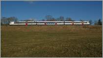 SBB Local train from Payerne to Lausanne by Palèzieux Village.
12.02.2014