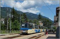 SSIF  Treno Panoramico  on the way to Domodossola in Santa Maria Maggiore. 05.08.2014
