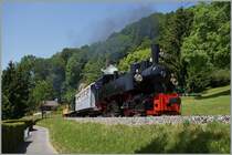 The G 2x 2/2 105 near Blonay on the way to Chamby. 
09.06.2014