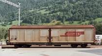 Rhaetian Railway - Sliding Wall Covered Wagon Haik-v 5109 in Trun, August 1984