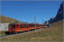 JB local train between Kleine Scheidegg and Eigergletscher. 09.10.2014