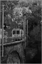 The SSIF ABe 8/8  N° 22  Ticino  on the Rio Graglia Bridge near Trontano. 
24.10.2014