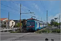 The Trenitalia ALe 582 058 is arriving at Cesssenatico. 
17.09.2014
