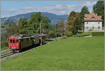 RhB ABe 4/4 N° 35 near Chaulin.
