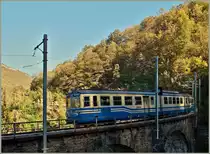 The SSIF ABe 8/8 22  Ticino  on the way to Re near Trontano.
24.10.2014