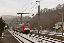 . Z 2217 is entering into the station of Kautenbach on January 6th, 2015.