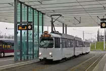 . Tram n� 7759 pictured at the stop Hauptbahnhof in Braunschweig on January 5th, 2015. 