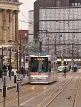 . Tram N� 9555 taken near the stop Rathaus in Braunschweig on January 3rd, 2015.
