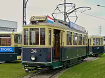 . The motor coach N� 34 from 1931 taken in the Tramway und Bus Museum of the City of Luxembourg in Hollerich on September 21st, 2008.