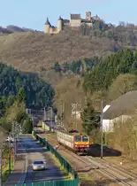 . Z 2018 as RE 3787 Troisvierges - Luxembourg City taken just before arriving at the stop Michelau on January 20th, 2015.