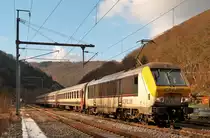 . The IC 112 Liers - Luxembourg City is arriving in Goebelsm�hle on January 20th, 2015.