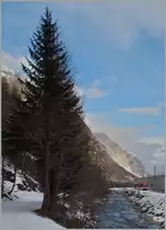 A MGB  Komet  is arriving at Täsch.
28.01.2015