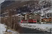 MGB locla train to Visp near Täsch.
28.01.2015