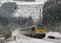 . 3009 is heading the IC 113 Luxembourg City - Liers in Maulusm�hle on February 2nd, 2015.