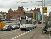 GVBA tram 820 Damrak, Amsterdam 25-06-2014.
