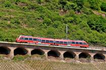 . DB Regio 442 003  Nittel  photographed on the slope viaduct near Pnderich on May 13th, 2015.