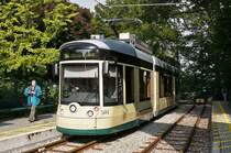 . Tram N 501 photographed on the summit station of Pstlingberbahn in Linz on September 14th, 2010.