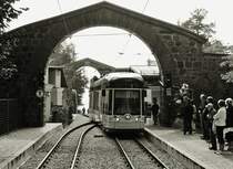 . Arrival of tram N 501 in the summit station of the Pstlingbergbahn in Linz on September 14th, 2010.