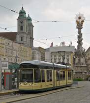 . The mountainrunner N 501 of the Pstlingbergbahn taken on Hauptplatz in Linz on September 14th, 2010.