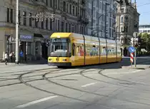 DVB 2538 in Könneritzstraße (line 6) to Nieder Sedlitz. The waggon was built by DWA/Siemens in 1998. Type: NGT6DD.

Date: 7. June 2014.