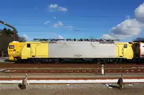 ES Freight train 64F4 026 Dispolok at the border station in Padborg, Denmark.

Date: 3. March 2013.