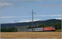 The  easy-jet  SBB Re 460 063-1 with an IR to Brig near Allaman. 08.07.2015
