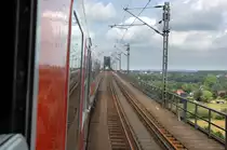The bridge crossing the Baltic Sea-North See-channel by Rendsburg. 1. May 2011.