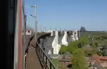 The railwaybridge crossing the Baltic Sea-North See-channel by Rendsburg. 1. May 2011.