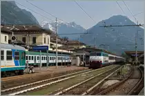 The FS E 444 043 wiht the EXPO EC 329 in Domodossola.
13.05.2015