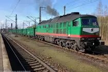 Uelzen,  Triangula Logistik GmbH  Diesel locomotive 241 697-2 (9280 1 241 697-2 D-TRG)  with a freight train of the Starkenberger Güterlogistik GmbH,northbound. 2017,04,06